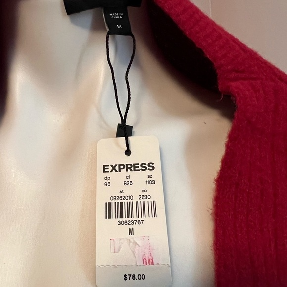 NWT Express Red Cross front wrap sweater - Picture 5 of 6